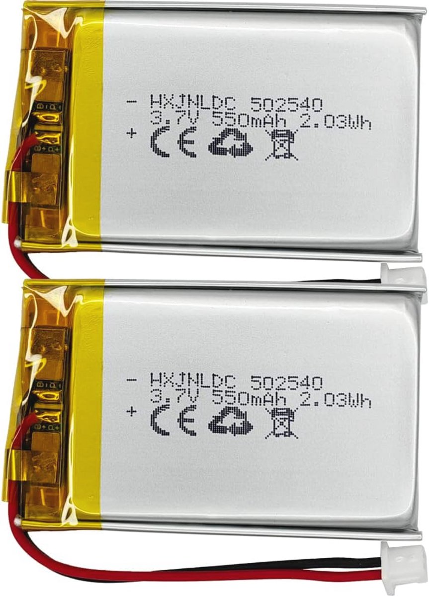 3.7V 550mAh Oplaadbare Lithiumbatterij voor Bluetooth Headsets en Motorfietsen