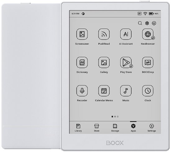 2e BOOX Go 6 e-reader 6" - Wit - Android 11, Play Store