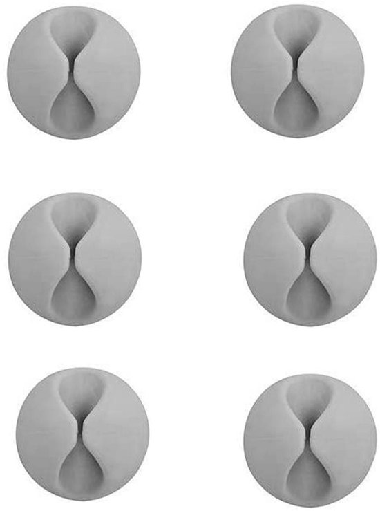 Allteq - Clip de câble - Allteq - 6 pièces - Support de câble - Grijs