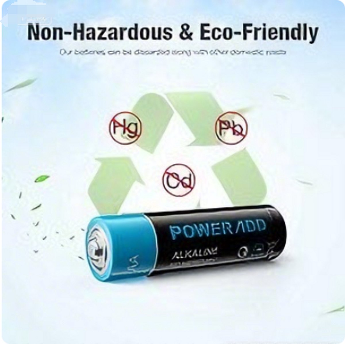 POWERADD LR06 - 8 x AA batterijen × 10 verpakkingen (totaal 80 stuks) - Alkaline 1.5V - Duurzaam