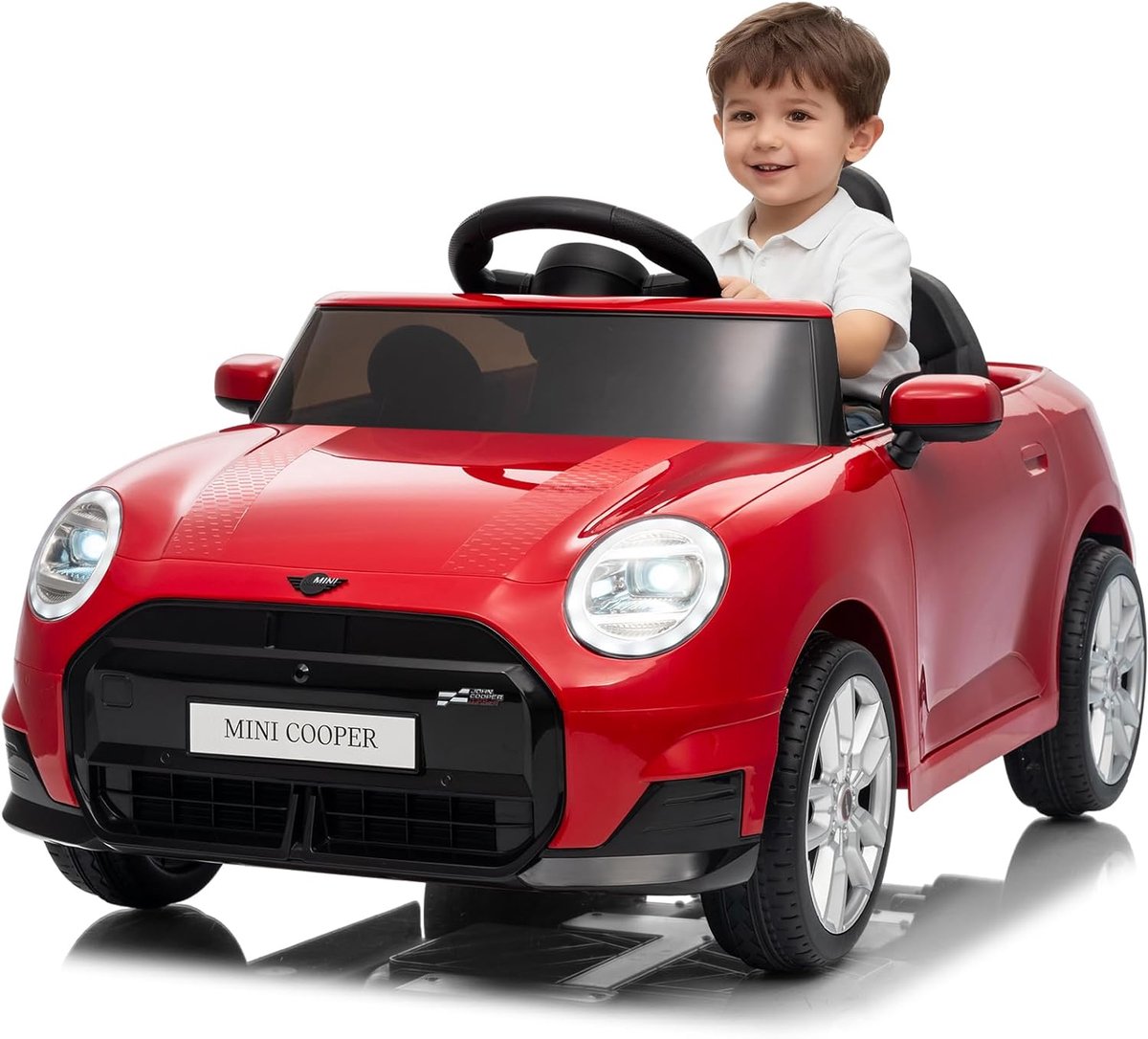 Kinder Elektrische Auto – 12V Accu, Afstandsbediening, LED, Muziek & Claxon – Vanaf 3 jaar – Rood