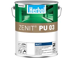Herbol Zenit PU 03 - Hoogwaardige matte isolerende binnenmuur verf - Waterbasis - 5 L - RAL 9010 Zuiver Wit ( gebrokenwit)