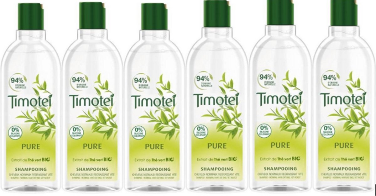 6 x TIMOTEI Haarshampoos Regulier Haarherstel Vite Pure - 300 ml