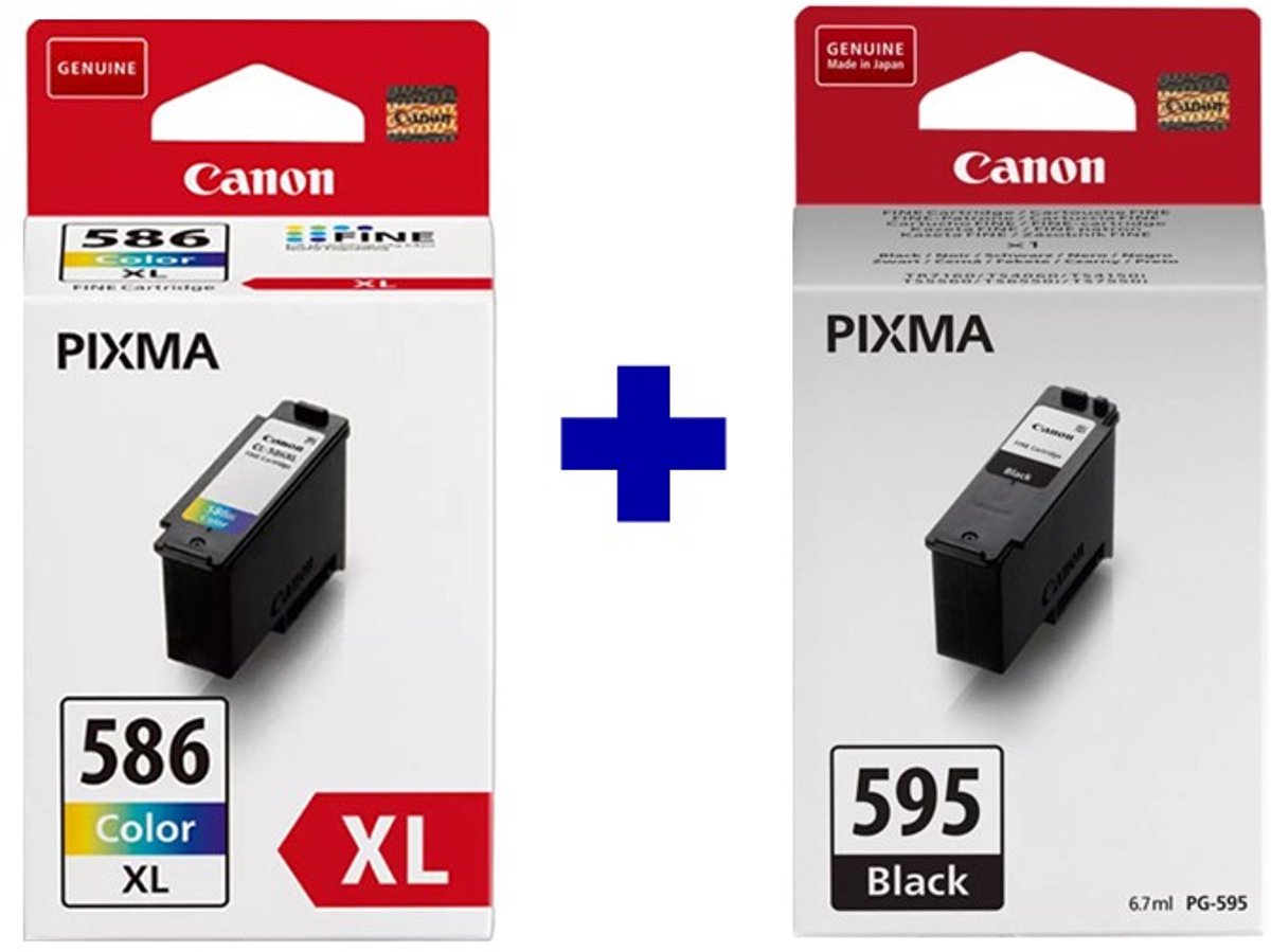 Canon PG-595 + CL-586XL - Inktcartridge - Origineel - Hoge capaciteit - Kleur en Zwart + Retourzakje