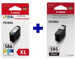Canon PG-595 + CL-586XL - Inktcartridge - Origineel - Hoge capaciteit - Kleur en Zwart + Retourzakje