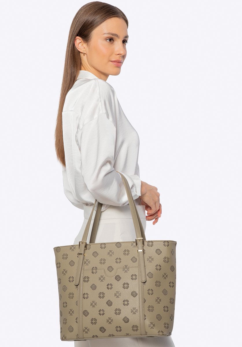 Wittchen Signature Serie - Imitatie Leren Shopper - Beige - Embossing - Eco-leer