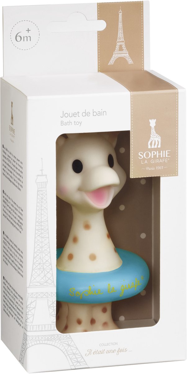 Sophie de Giraf Badspeeltje - Blauw - Baby Bad Speelgoed - Veilig & BPA-vrij - Geschikt vanaf 6 Maanden - Inclusief Luxe Wit Geschenkdoosje van Sophie de Giraf. — afbeelding 2