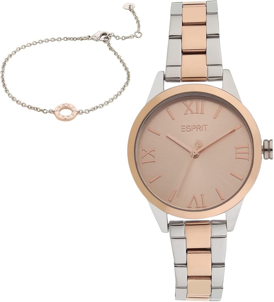 Esprit Dameshorloge Nava Set 32 mm met Armband - Roestvrij Staal