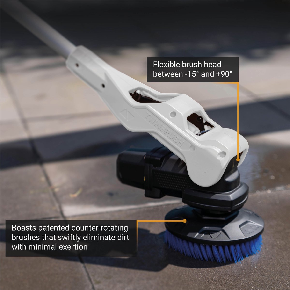 Batavia 18V Twin Brush Compact Telescopische Accu Reinigingsborstel Incl. 2.0Ah Accu & Lader Brushes