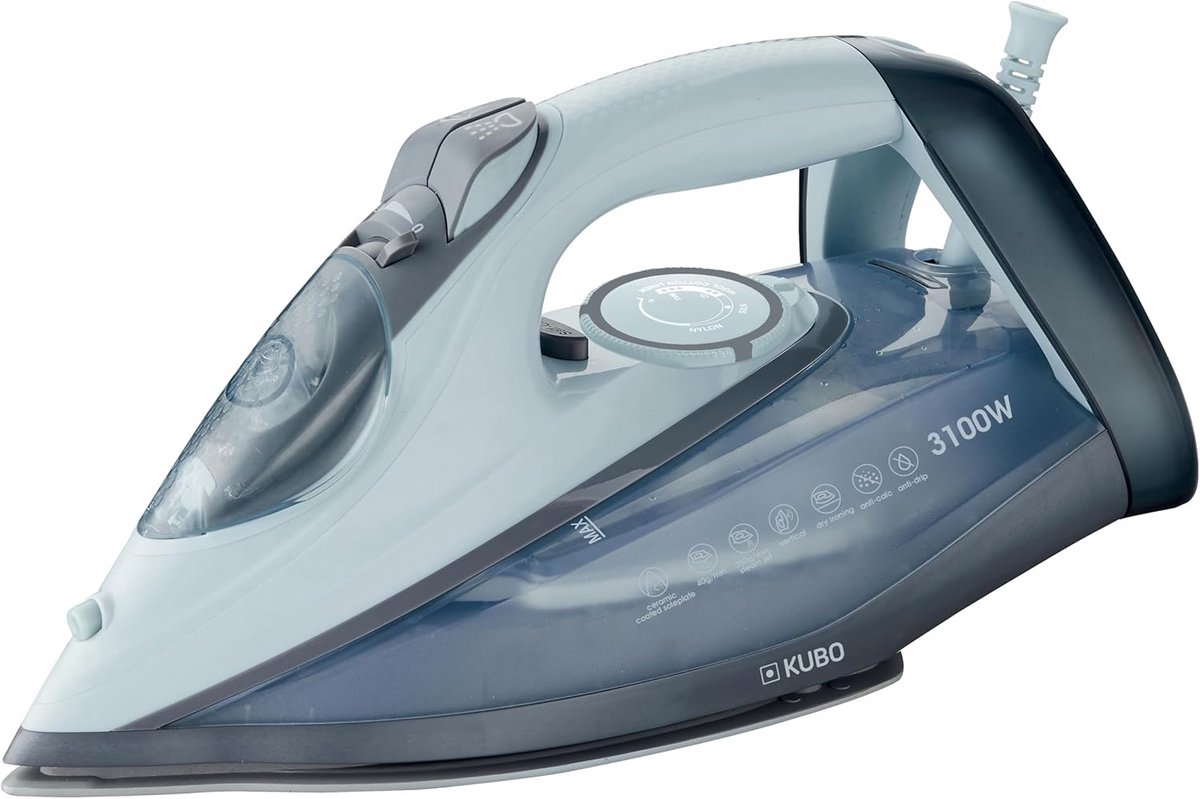 Krachtig Stoomstrijkijzer met Keramische Zool en Kalkopvang - 3100W