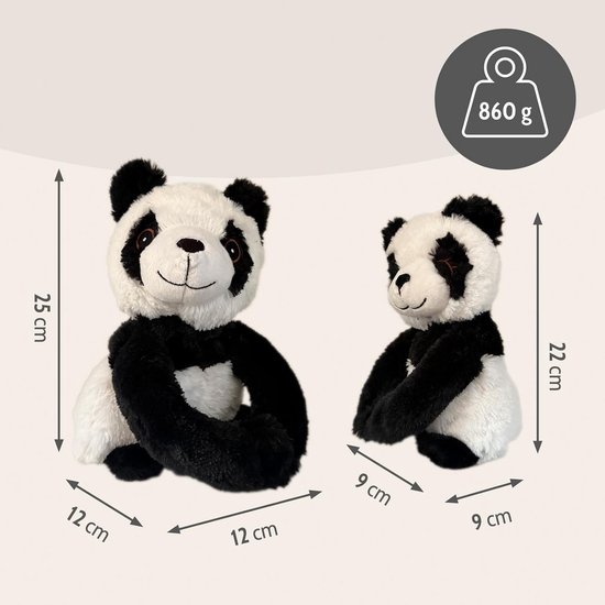 Warmteknuffel Panda Mama & Kind Set - Knuffeldier met Uitneembare Gierstvulling voor Warmte en Knuffelen van Merkloos — afbeelding 5