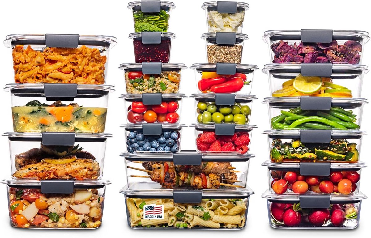 44-delige BPA-vrije voedselopslag containers met deksels - lekbestendig en lucht dicht