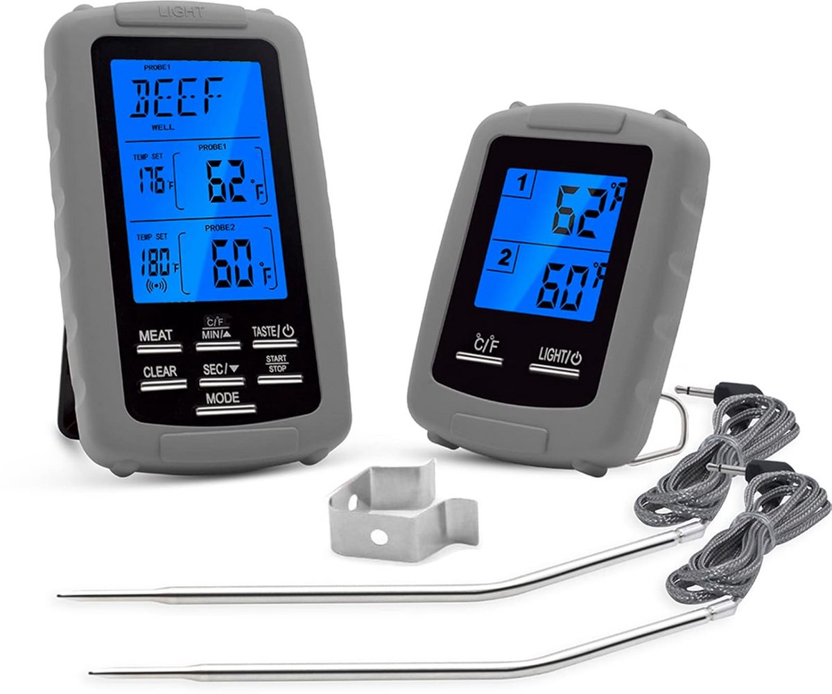 Digitale Vleesthermometer met Dubbele Sonde en Groot Bereik voor BBQ en Oven