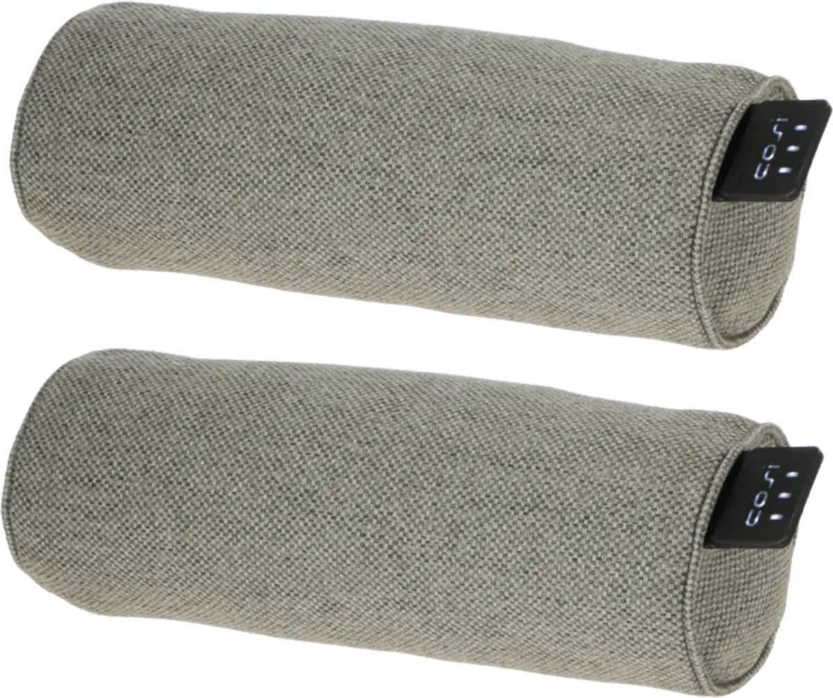 2x Cosipillow Bolster Comfort Grey 45x15cm Warmtekussen - 3 Warmtestanden - Voor binnen- en buitengebruik