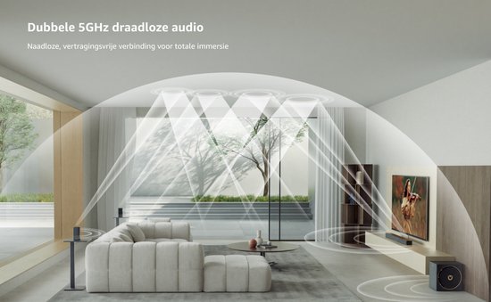ULTIMEA Skywave X60 7.1.4ch Professioneel Draadloos Surround Sound Systeem voor TV met Dolby Atmos, Soundbar met 8" Draadloze Subwoofer van Ultimea — afbeelding 2