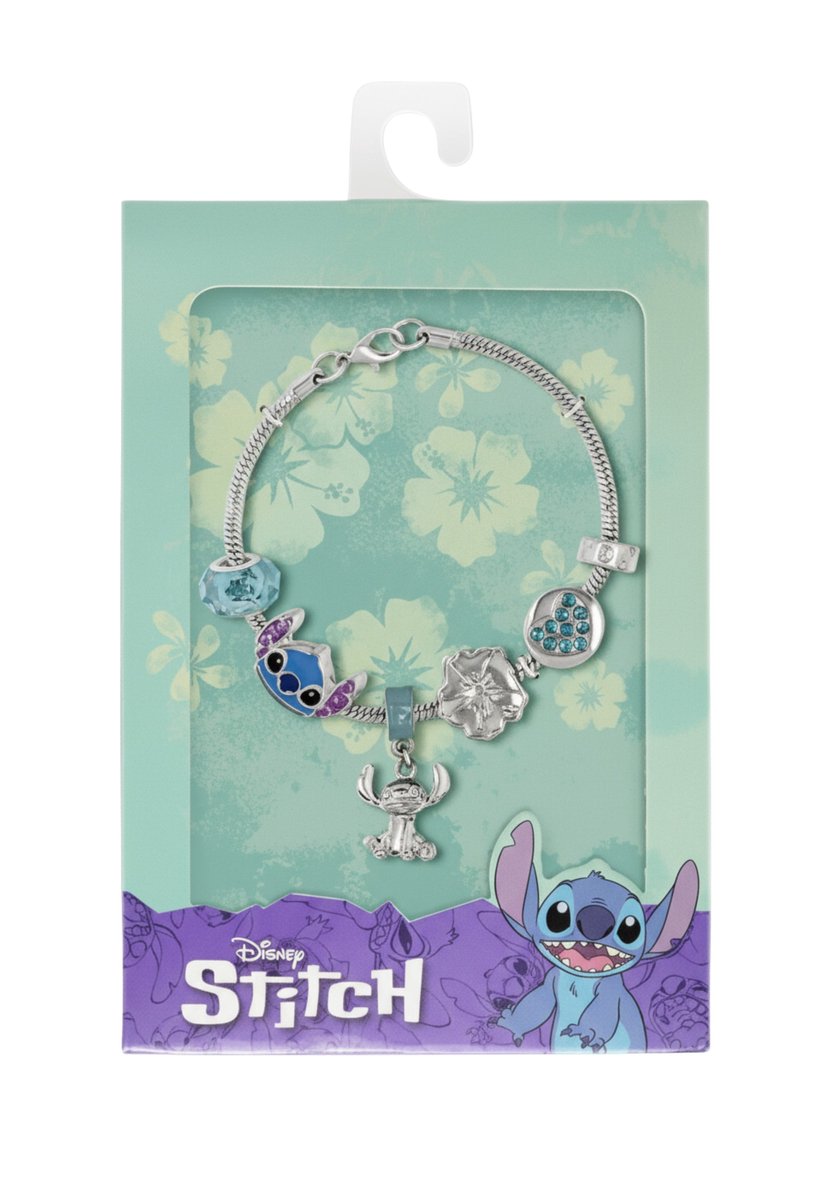 Disney - Silver Plated Stitch Charm Bracelet