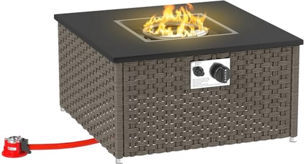 Rookloze vuurkorftafel met terrasverwarming - 13 kW