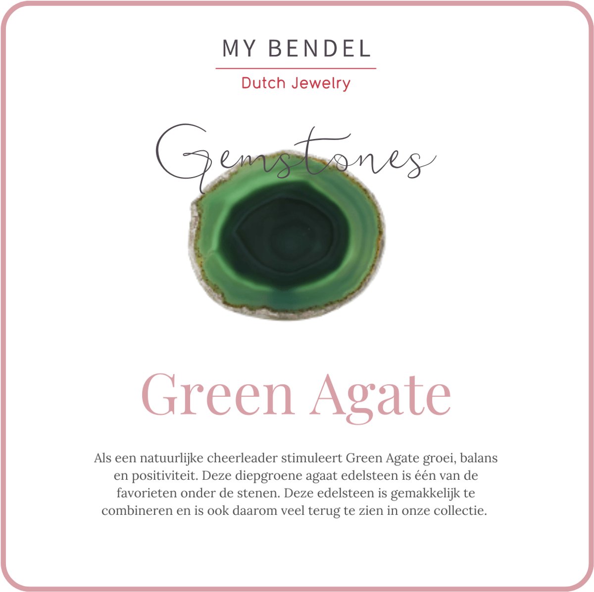 My Bendel - Goudkleurige Zegelring met Green Agate Edelsteen - met Luxe Cadeauverpakking | Sieraden Voor Dames | Maat 19.00 Mm / Maat 60 — cadeau in Sieraden - foto 3