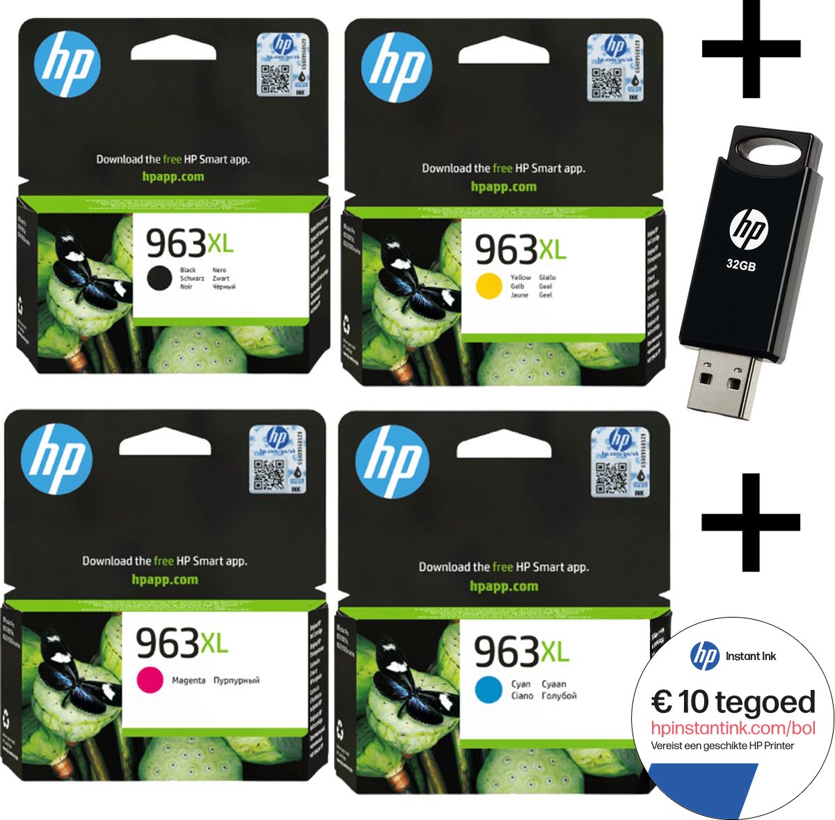 HP 963XL multipack zwart en kleur (Origineel Hoge Capaciteit
