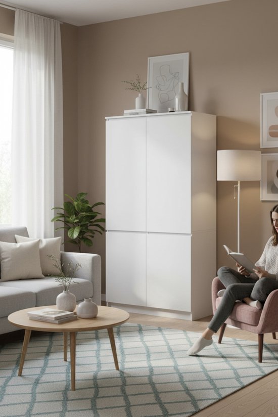 moderne kledingkast met vijf vakken Mulhacen 08, kleur: eiken Artisan