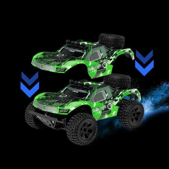Carrosserie Overmax X-Hooligan – Carrosserie RC Auto – Capot de remplacement pour X-Hooligan – Accessoire pour Monster Truck RC – Nieuwe Look – Durable et léger – Montage facile – Personnalisez votre RC – Design pour course tout-terrain et cascades