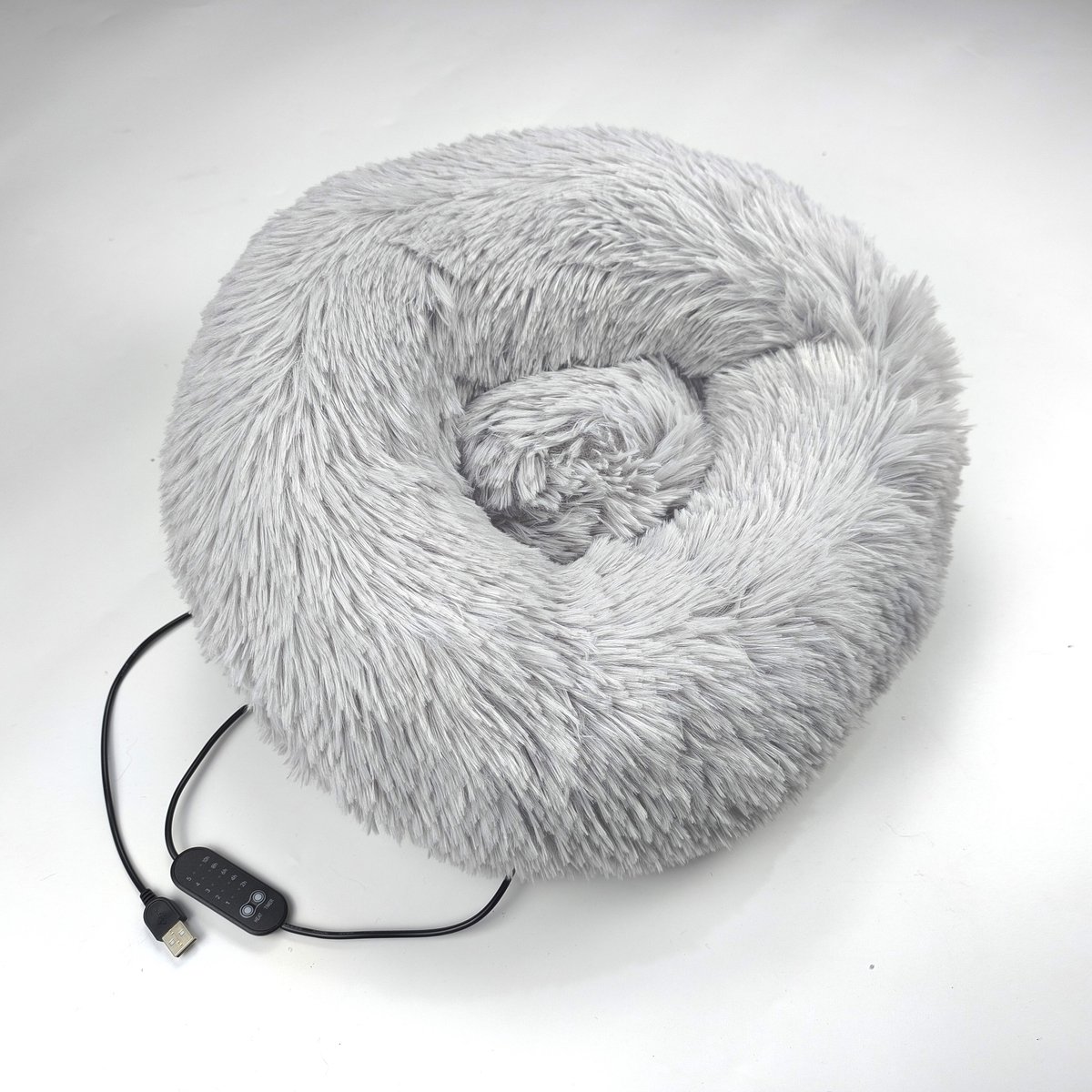 Verwarmde Kattenmand - Verwarmd Kattenbed - Ook voor Honden - Verwarmingskussen voor Katten en Honden - Met Anti-Slip Onderkant - Warmtemat voor Kat - Comfortabel en Zacht - Wasbaar - LotaHome - Grijs