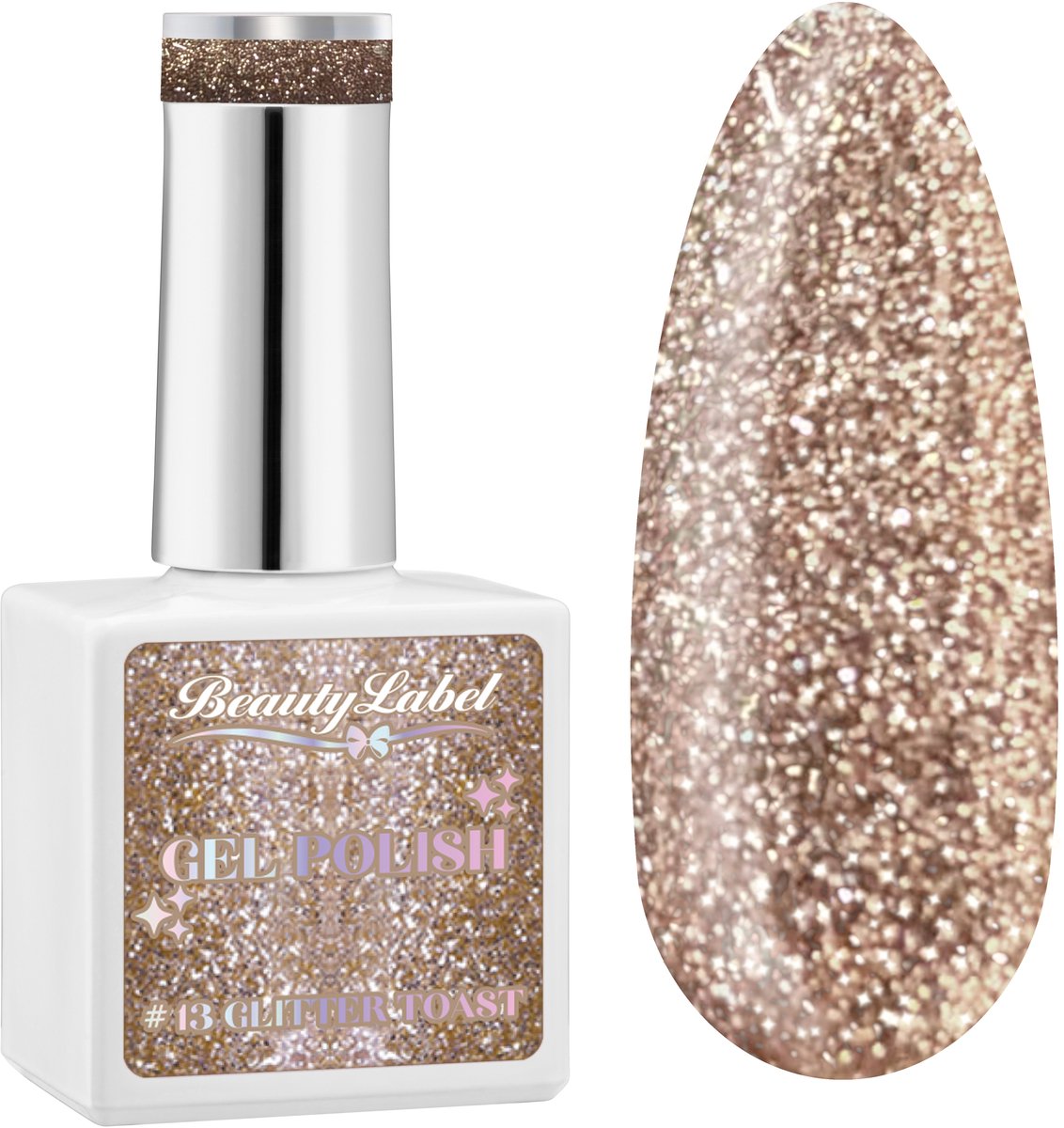 Beauty Label - Gelpolish 15ml - #13 Glitter Toast