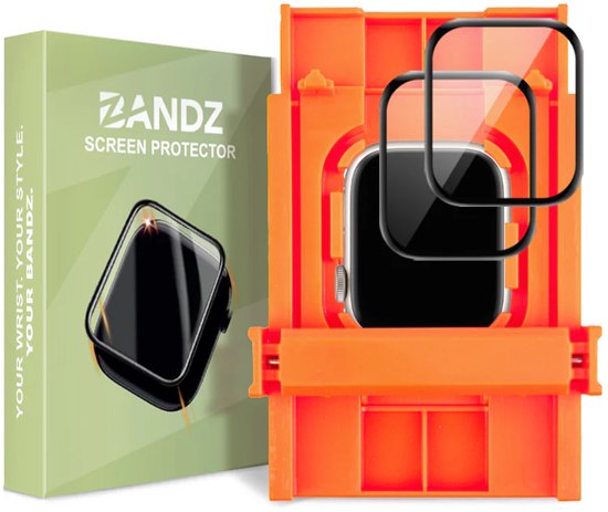 Bandz Gehard Glas Screenprotector (2 Pack) 44mm met EasyTool installatiesysteem – geschikt voor Apple Watch Series 4 / 5 / 6 / SE (44mm) - Helder - Krasbestendig - Bubbelvrij