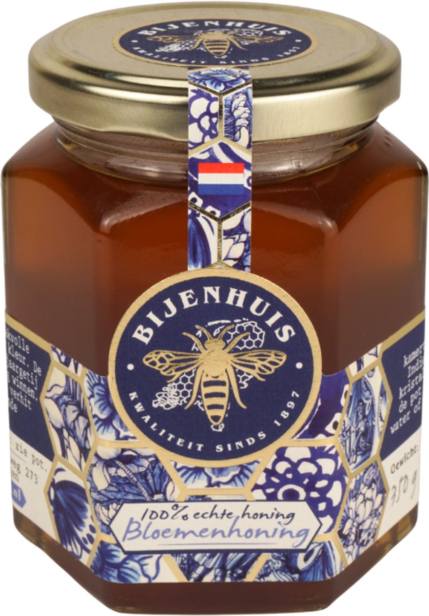 Het Bijenhuis Wageningen - Nederlandse bloemenhoning 350 gram