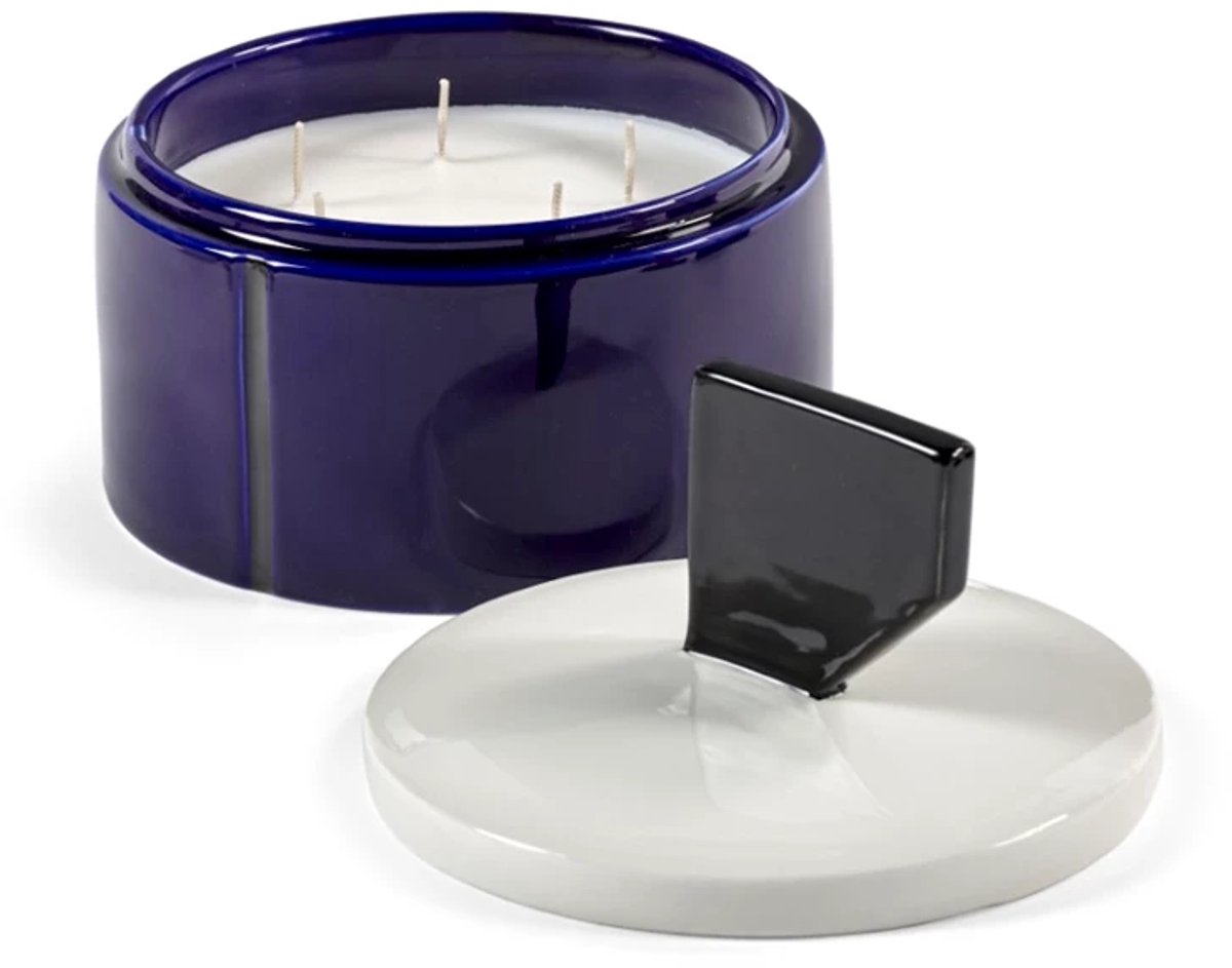 Serax Plan C Candela 01 geurkaars D17cm H16cm blauw / zwart