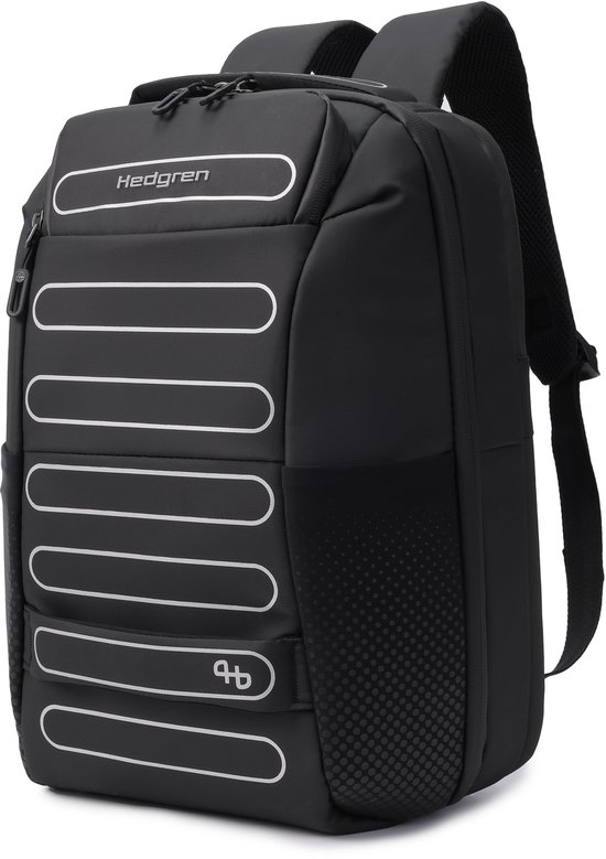 Hedgren Handle M P Sac à dos 15,6 pouces avec 2 compartiments et protection RFID – Taille moyenne – Noir