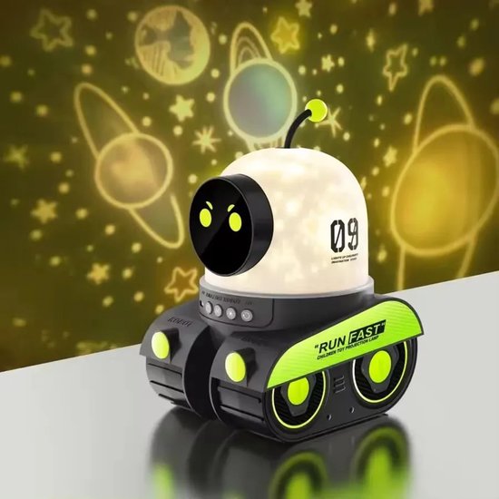 BOECK - Robot Nachtlamp Projector - Sterrenhemel & Ruimtevaart Tank Design - Kinderkamer LED Lampje & Slaaphulp - Cadeautip - Jongenslamp van BOECK — afbeelding 5