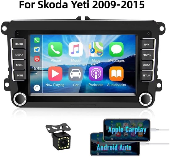 7inch Android 13 Auto Stereo for Volkswagen Passat B6 (2007-2011) & Golf Plus MK5 (2003-2009) | 2+32G GPS Navigatie, PQ35 Platform, Draadloos CarPlay & Achteruitrijcamera