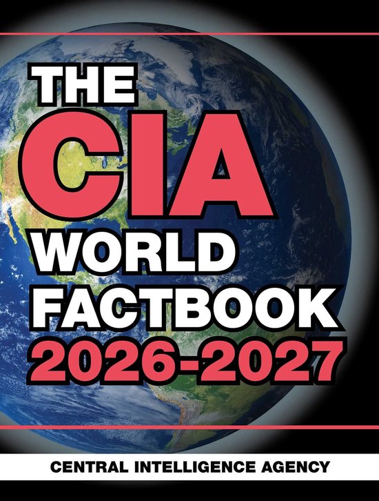 De voorkant van 'The CIA World Factbook 2026-2027' met de aarde op de achtergrond.