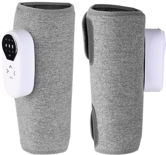 2 stuks beenmassage-apparaat met compressie, draadloze kuitmassage-apparaat met verwarmingsfunctie, 3 verwarmingsstanden (45-60°) / 3 massagestanden / verstelbare maat / automatische uitschakeling, oplaadbare kuitmassage-apparaat voor pijnverlichting