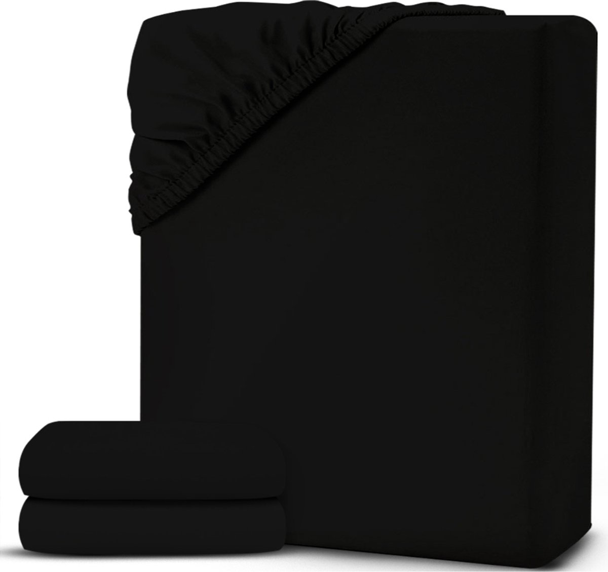 White-Label® Matrasovertrek 180x200 - Dekbedovertrek - Hoeslaken - Matrasbeschermer - Extra Zacht - Zwart