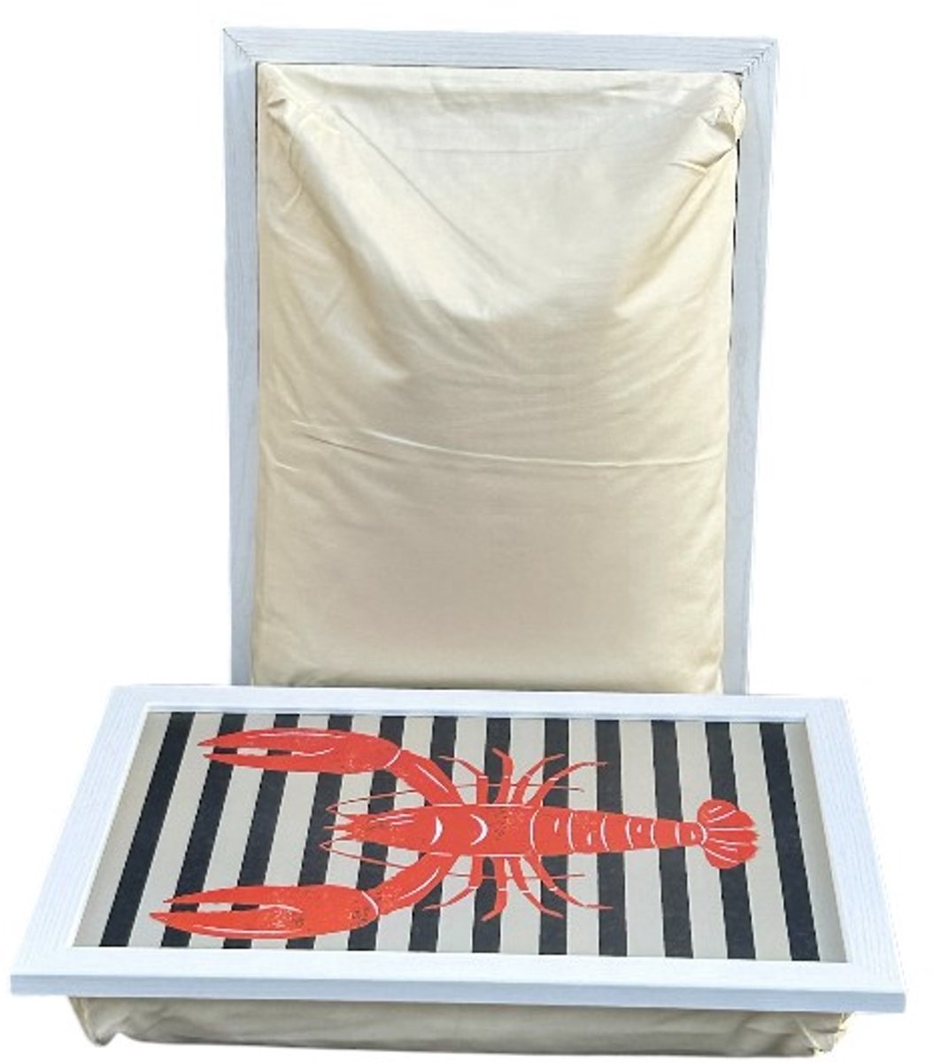 XL Laptray - Laptoptafel - Schootkussen - Extra Groot - Kreeft - 50x37x8 cm