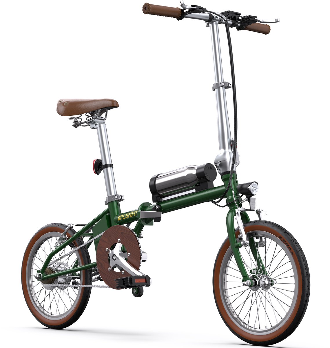 【Eindejaarsdeal】Elektrische Fiets ONESPORT OT02 - Compacte Elektrische Vouwfiets - 36V 5.2Ah Accu - 40 km Actieradius - 16×1.35 inch Banden - Snelle Oplaadtijd 2,5 uur - Ideaal voor Stad en Woon-werkverkeer - Groen - 【Eindejaarsdeal】Elektrische - €699,99