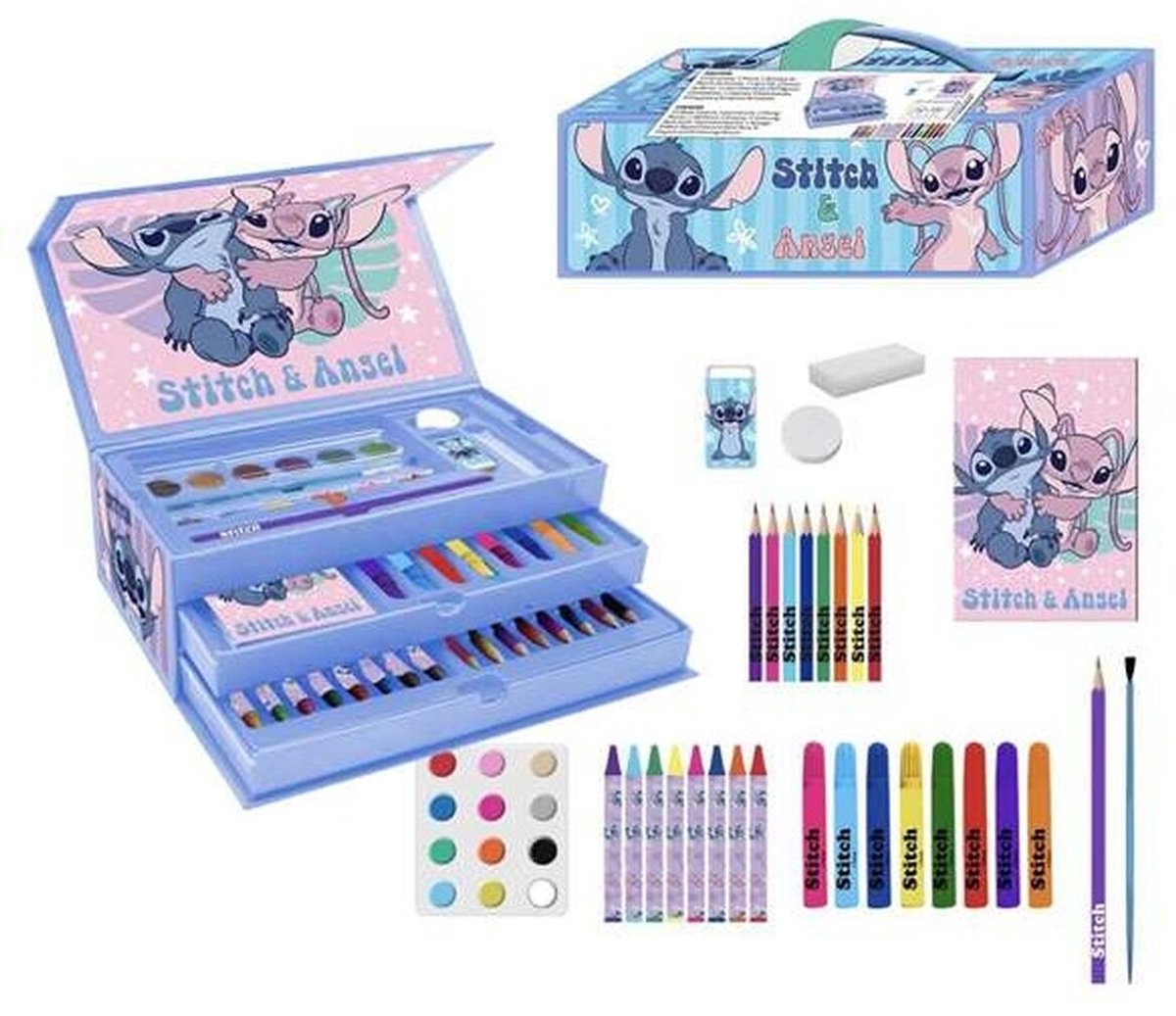 Stitch Tekenset Kind – Knutselen Meisjes – 44-delig Tekenen — afbeelding 7
