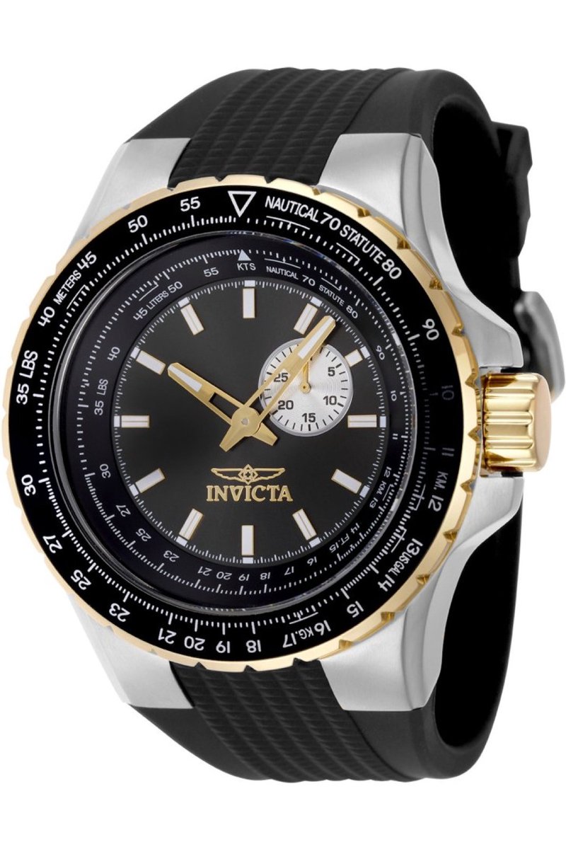 Invicta Aviator 49718 Heren Horloge - Waterdicht - Analoog - Quartz Uurwerk - Roestvrij Staal met grijze Wijzerplaat - 50mm