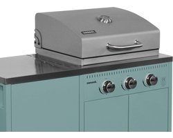 sweeek - Gasbarbecue met 3 branders, 3 deuren en 2 opbergruimtes 100 x 58,5 x 138,5cm - naxos