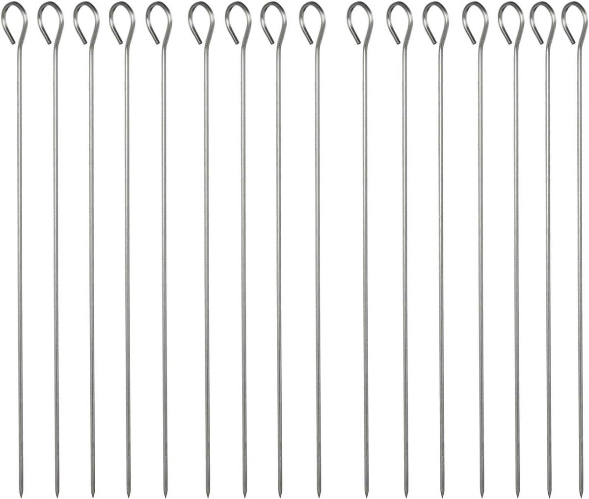 20 RVS Spiesjes Vierkant 30 cm - Kebabspies voor Vlees & Groenten