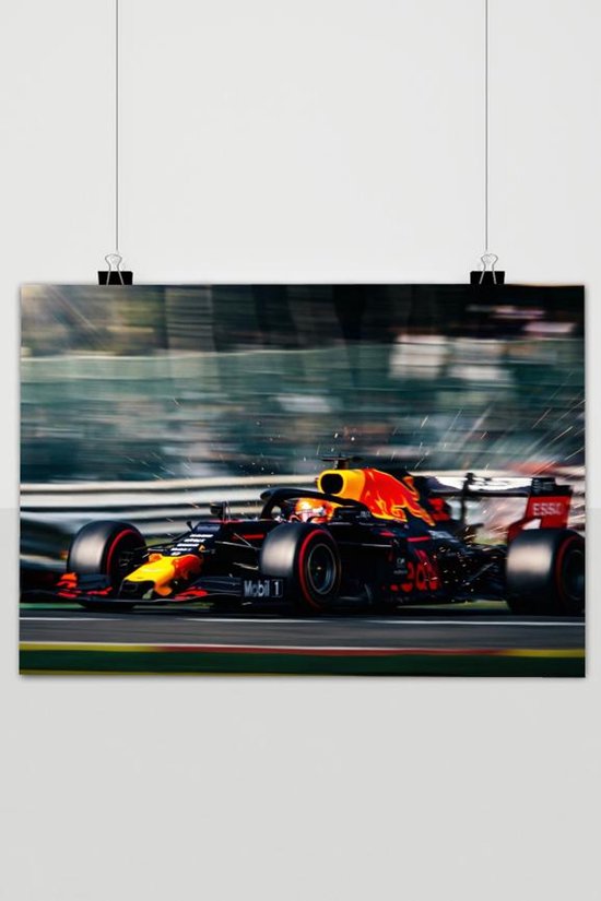 F1 Poster - Formule 1 - Verstappen - Sportauto - Raceauto - Actiefoto - posters - formaat 50x70cm - Wanddecoratie - S1387