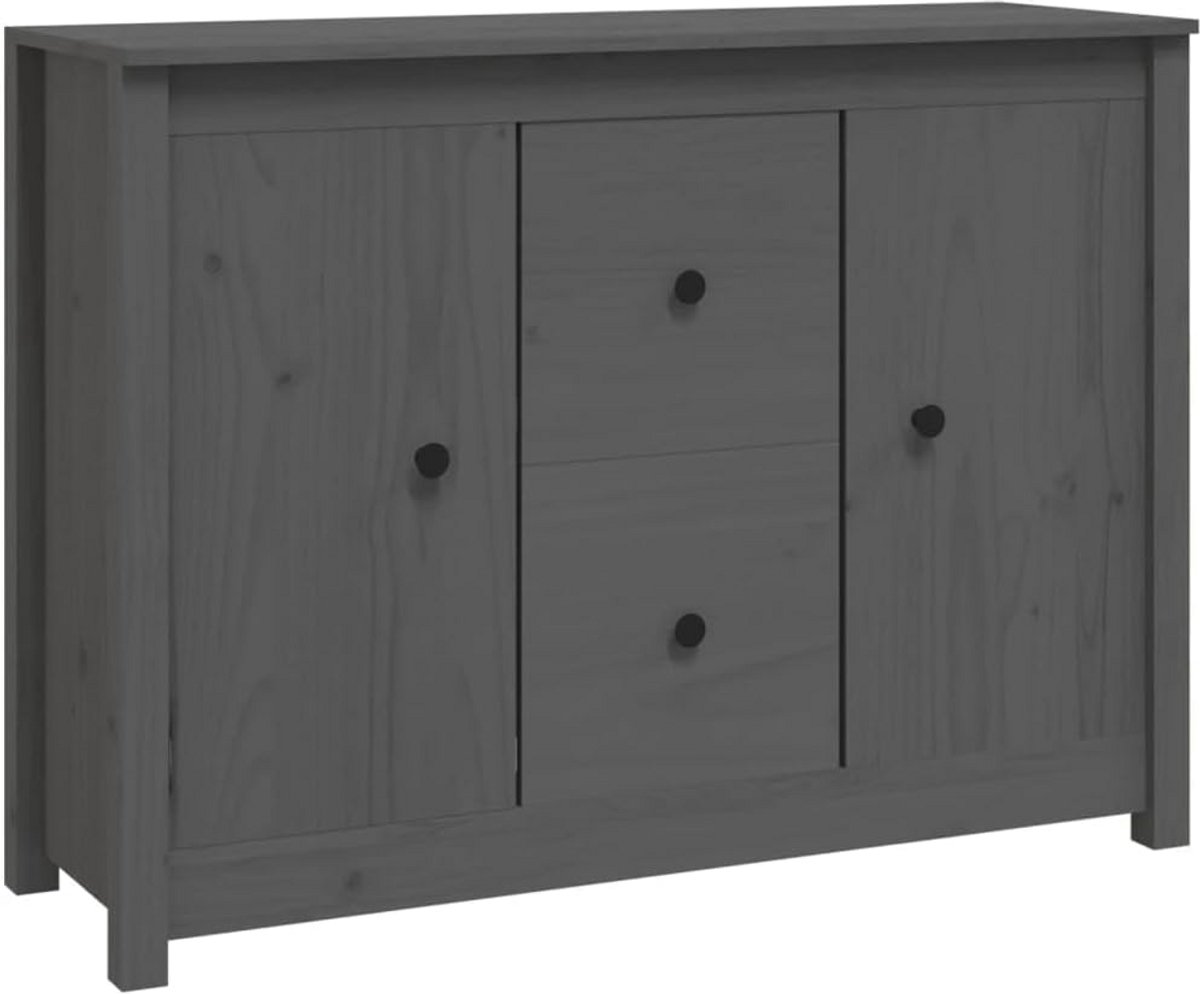 Sideboard 100x35x74 cm solid pine grey