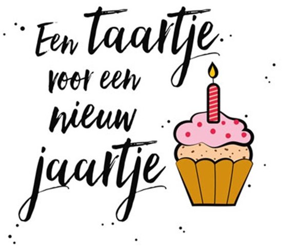 Wenskaart - Taartje Voor een Nieuw Jaartje - Met Envelop