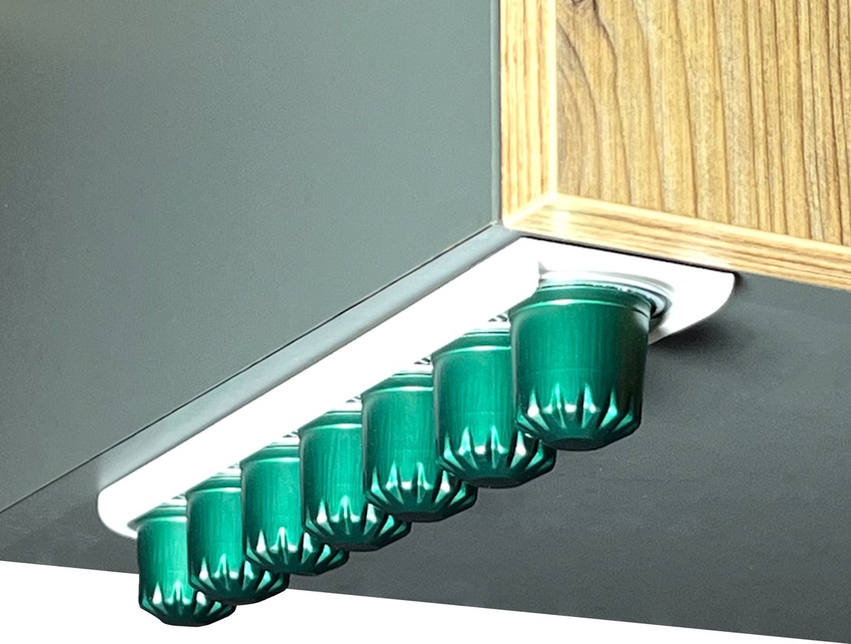 Capsulehouder Zelfklevend - Wit - 1 Stuk - Koffiecups Houder