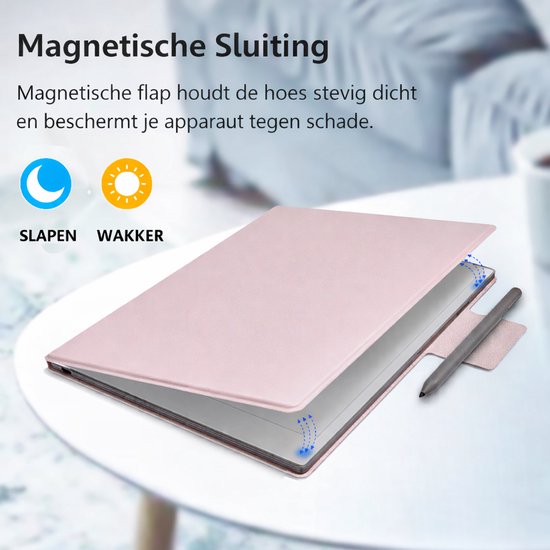 Remarkable Paper Pro hoes - Geschikt voor Remarkable Paper Pro 11.8" (2024) - Origineel Ontwerp - Lichtgewicht Ultradunne Magnetische hoes - Automatische slaap-/waakfunctie - Hoogwaardige waterdichte PU leer - (Niet voor Remarkable 2) - Roze — afbeelding 4