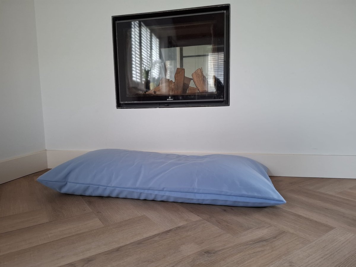 Dog's Companion - Hondenkussen / Hondenbed bench kussen blauw 110x52cm - Hondenkussen / Hondenbed bench kussen blauw 110x55cm