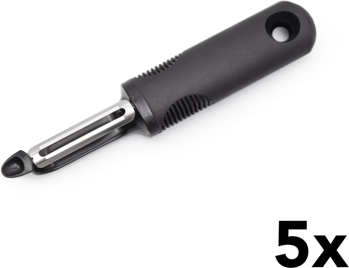 HCB® - Professionele horeca dunschiller - set van 5 - Groenteschiller - Aardappel schiller - Aspergeschiller - 3499-5