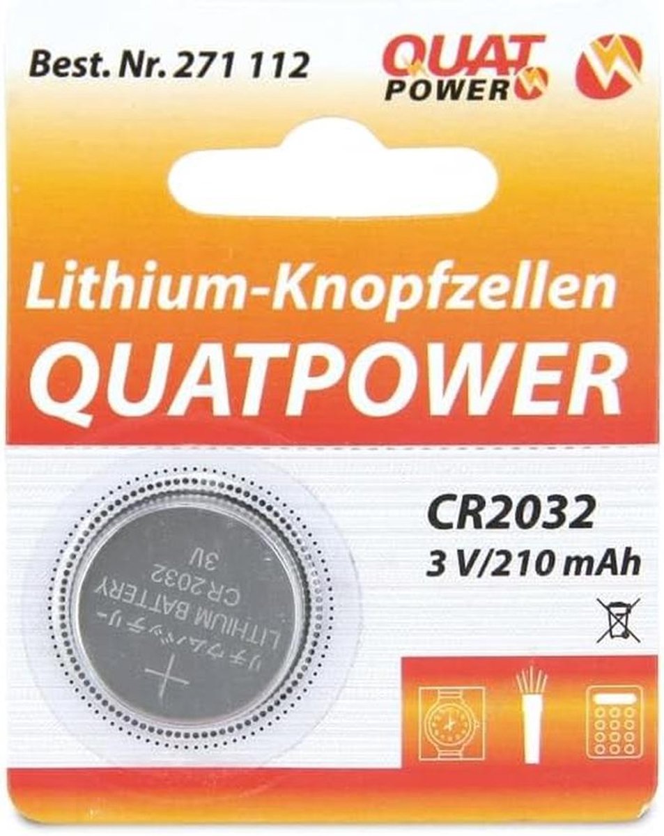 Lithium Knoopcel CR2032 3V 210 mAh - Betrouwbare Batterij voor Elektronica